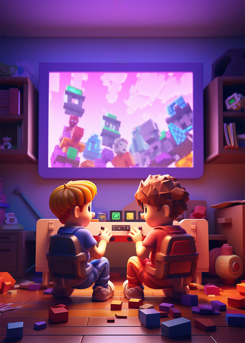 view kids playing video games together 1